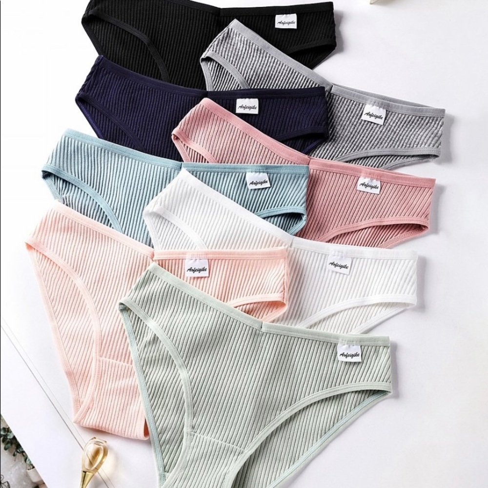 Assorted Ribbed Bikini Panty Set Bundle/Lot